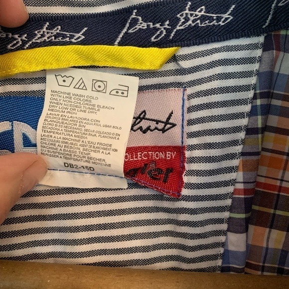 GEORGE STRAIT WRANGLER Cowboy Cut Button Up Shirt Light Green Blue White Large - Picture 4 of 5